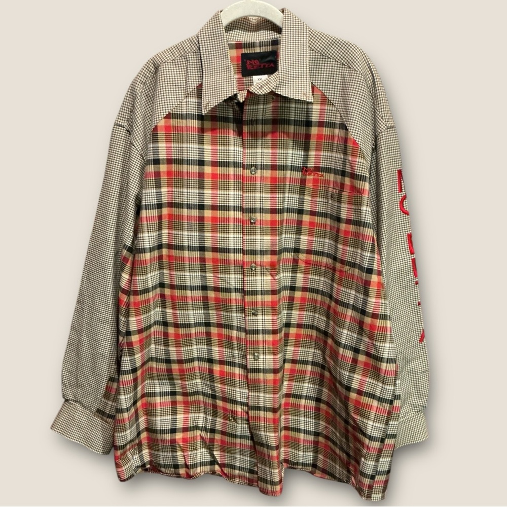 “MO BETTA” Vintage Men’s Plaid Western Shirt